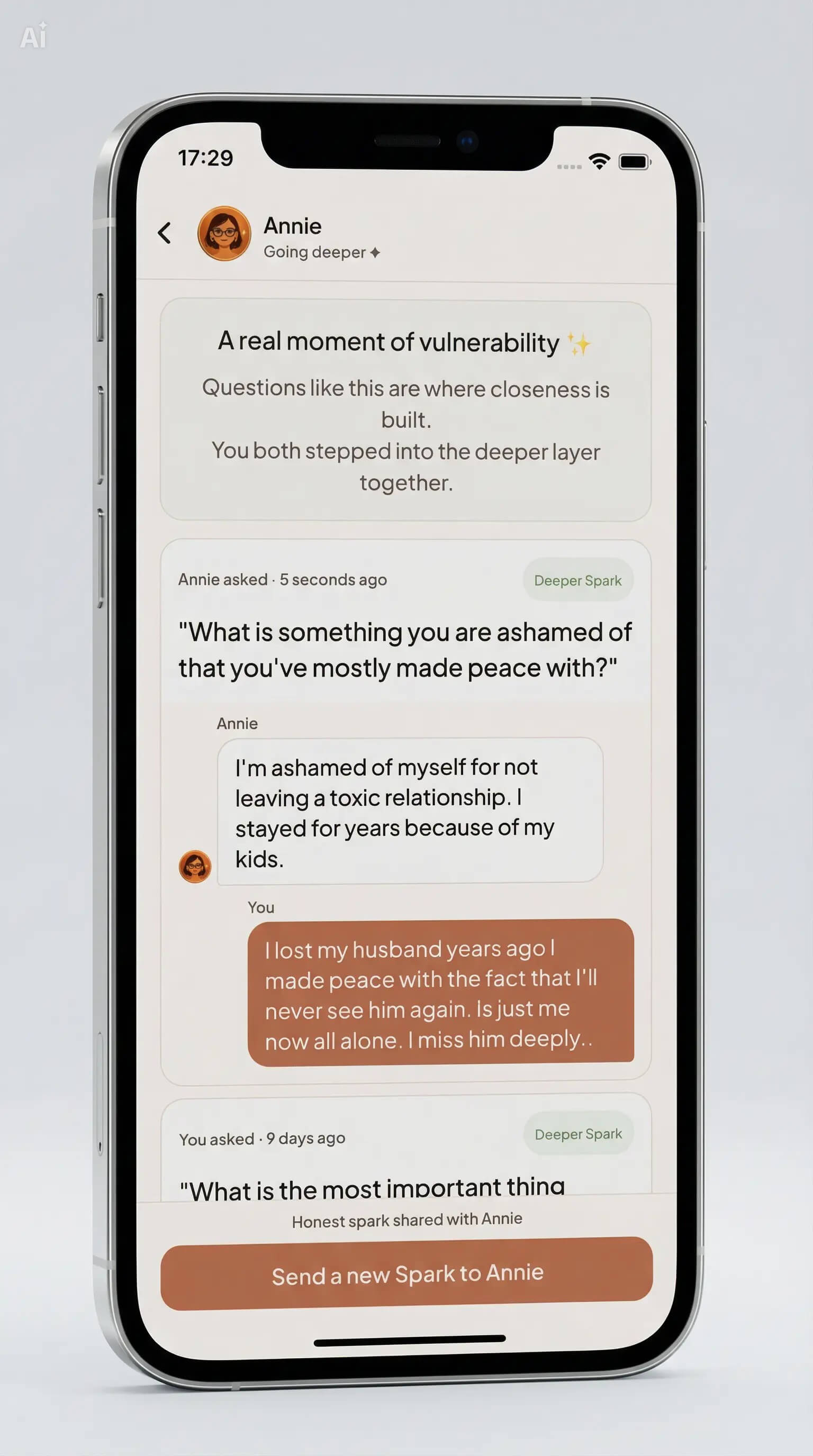 Ohh Spark conversation screen
